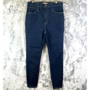 Madewell Jeans Women size 30 Curvy High Rise Skinny Lucille Darkwash 27.5 Inseam